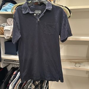 J.Crew short sleeve cotton polo navy blue size 14